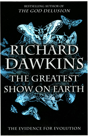 Cover of the Greatest Show on Earth, featuring blue butterflies.